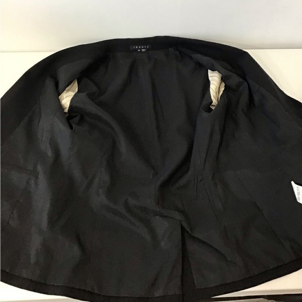 Theory Black Riding Single Button Stretch Blazer … - image 7